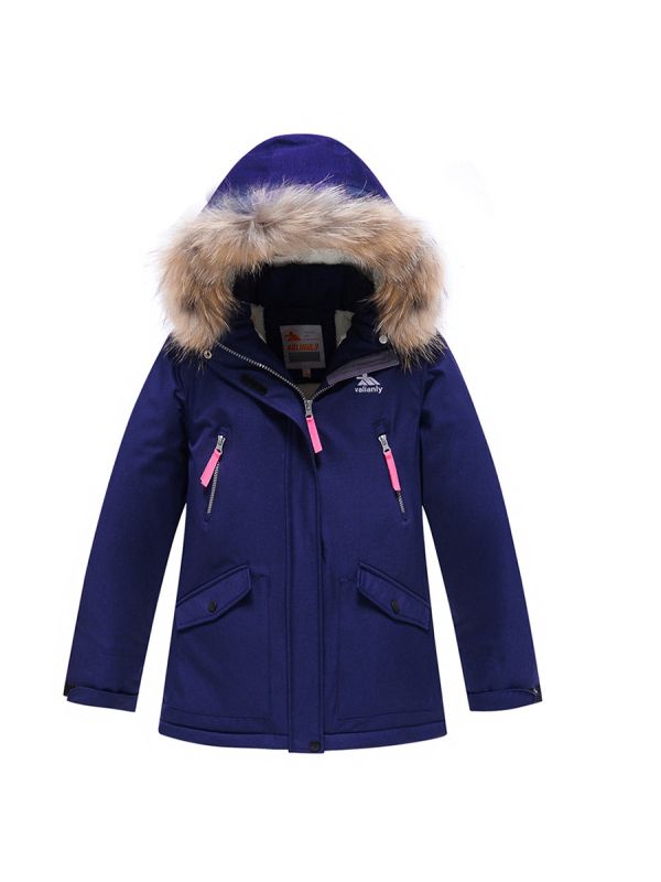 Parka winter Valianly teenage for girls navy blue 9238TS